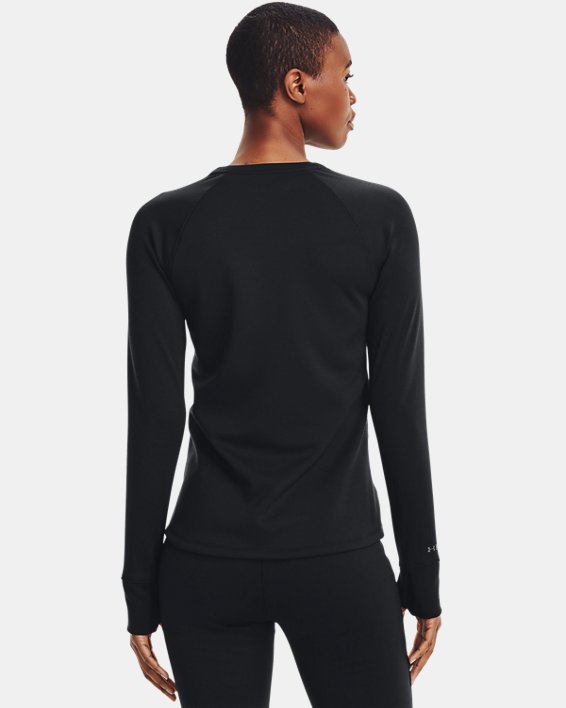 Damen ColdGear® Base 4.0 Shirt mit Rundhalsausschnitt, Black, pdpMainDesktop image number 1
